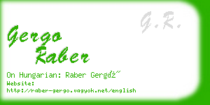 gergo raber business card